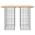 Miniatyrbillede 5 af 8: vidaXL havebænk med gabiondesign 100x70x72 cm massivt fyrretræ
