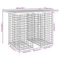 Miniatyrbillede 8 af 8: vidaXL havebænk med gabiondesign 100x70x72 cm massivt fyrretræ