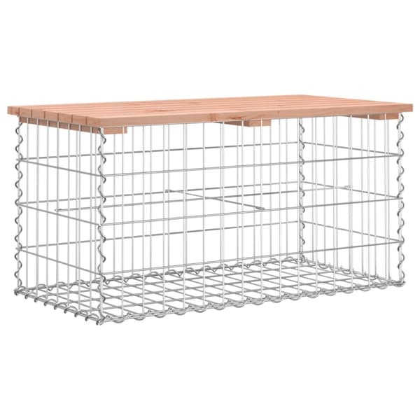 vidaXL Puutarhapenkki kivikori tyyli 83x44x42 cm täysi douglaskuusi