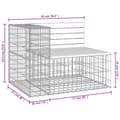Miniatyrbillede 8 af 8: vidaXL havebænk med gabiondesign 92x71x65,5 cm massivt douglasgran