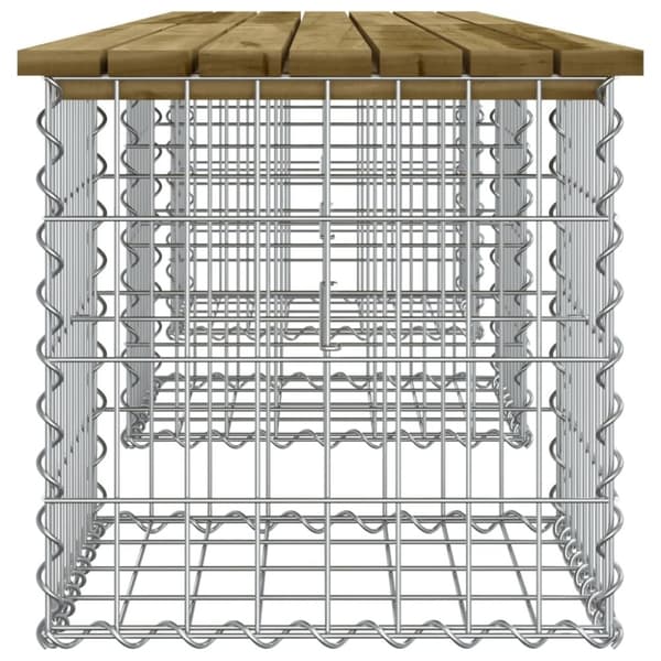 vidaXL Puutarhapenkki kivikori tyyli 203x44x42 cm kyllästetty mänty