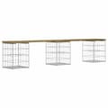 Miniatyrbillede 5 af 8: vidaXL havebænk med gabiondesign 203x31x42 cm imprægneret fyrretræ