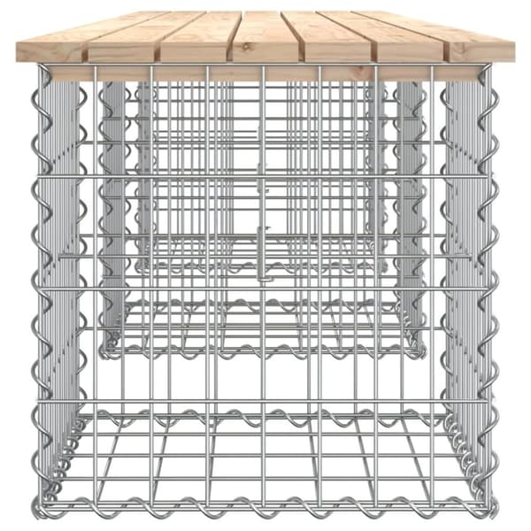 vidaXL Hagebenk gabiondesign 203x44x42 cm heltre furu
