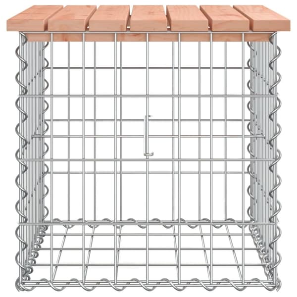 vidaXL Trädgårdsbänk gabion-design 43x44x42 cm massivt douglasträ