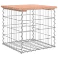 Miniatyrbild 5 av 8: vidaXL Trädgårdsbänk gabion-design 43x44x42 cm massivt douglasträ