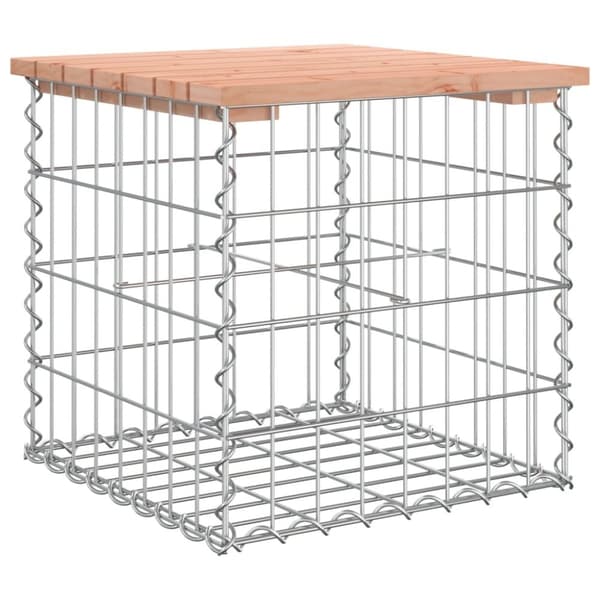 vidaXL Trädgårdsbänk gabion-design 43x44x42 cm massivt douglasträ