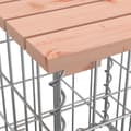 Miniatyrbild 6 av 8: vidaXL Trädgårdsbänk gabion-design 43x44x42 cm massivt douglasträ