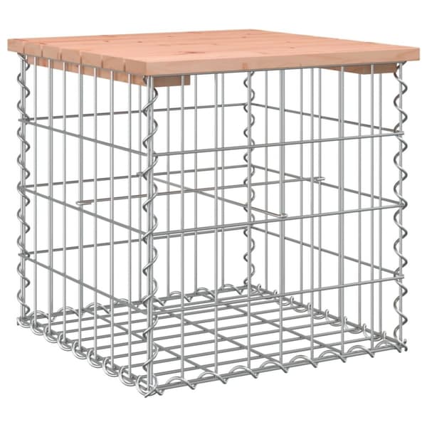 vidaXL Trädgårdsbänk gabion-design 43x44x42 cm massivt douglasträ
