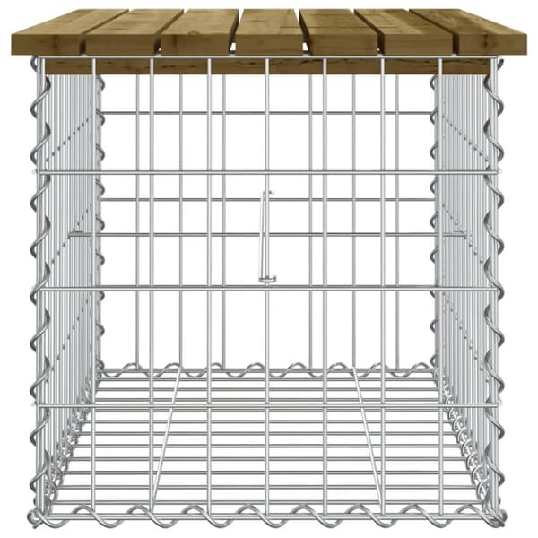 vidaXL Hagebenk gabiondesign 63x44x42 cm impregnert furu