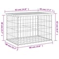 Miniatyrbilde 8 av 8: vidaXL Hagebenk gabiondesign 63x44x42 cm impregnert furu