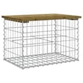 Miniatyrbilde 2 av 8: vidaXL Hagebenk gabiondesign 63x44x42 cm impregnert furu