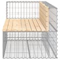 Miniatyrbillede 4 af 8: vidaXL havebænk med gabiondesign 122x71x65,5 cm massivt fyrretræ