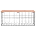 Miniatyrbillede 3 af 8: vidaXL havebænk med gabiondesign 103x44x42 cm massivt douglasgran