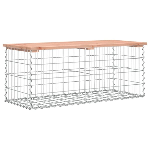 vidaXL havebænk med gabiondesign 103x44x42 cm massivt douglasgran
