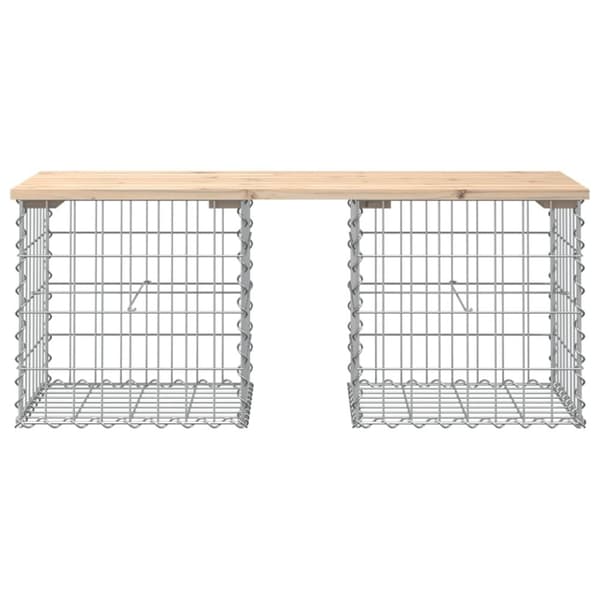 vidaXL Hagebenk gabiondesign 103x44x42 cm heltre furu