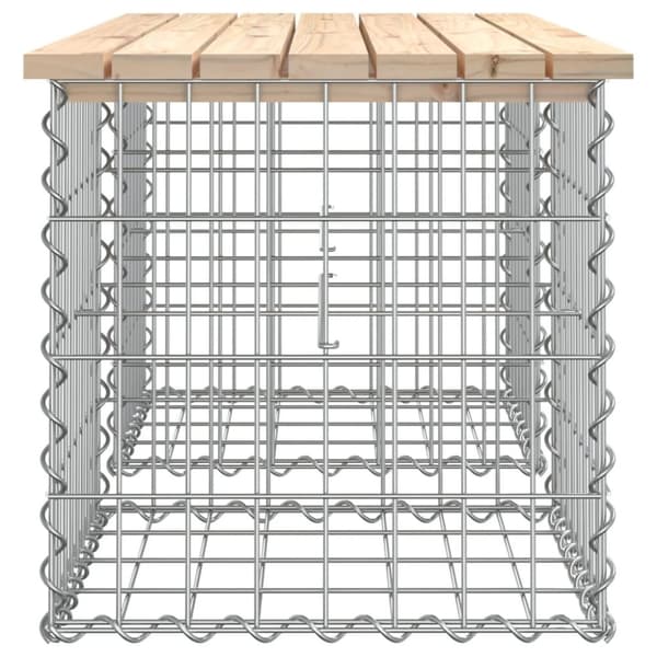 vidaXL Trädgårdsbänk gabion-design 103x44x42 cm massiv furu
