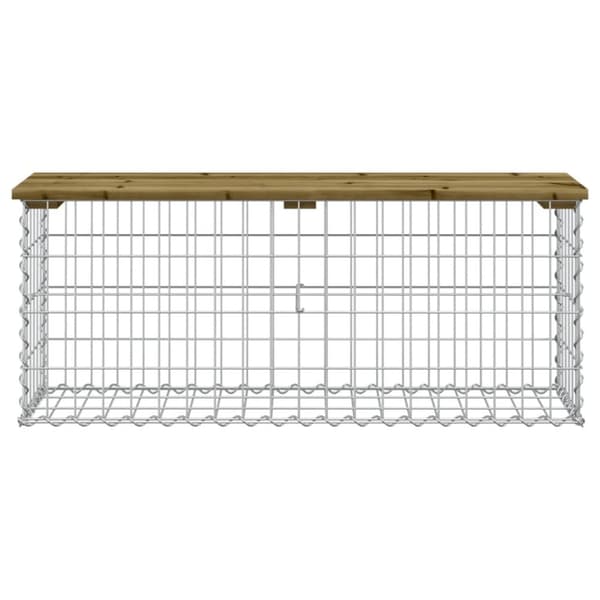 vidaXL Puutarhapenkki kivikori tyyli 103x31,5x42 cm kyllästetty mänty