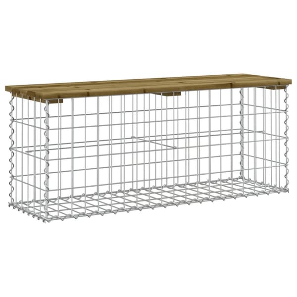 vidaXL Puutarhapenkki kivikori tyyli 103x31,5x42 cm kyllästetty mänty
