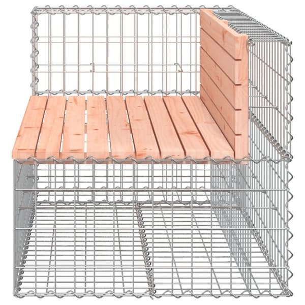 vidaXL havebænk med gabiondesign 122x71x65,5 cm massivt douglasgran