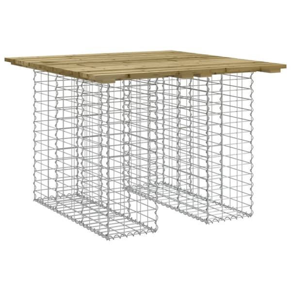 vidaXL havebænk med gabiondesign 100x102x72 cm imprægneret fyrretræ