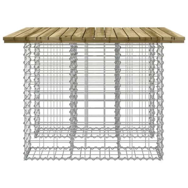 vidaXL Hagebenk gabiondesign 100x102x72 cm impregnert furu