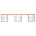 Miniatyrbilde 3 av 8: vidaXL Hagebenk gabiondesign 203x44x42 cm heltre douglasgran