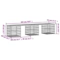 Miniatyrbilde 8 av 8: vidaXL Hagebenk gabiondesign 203x44x42 cm heltre douglasgran