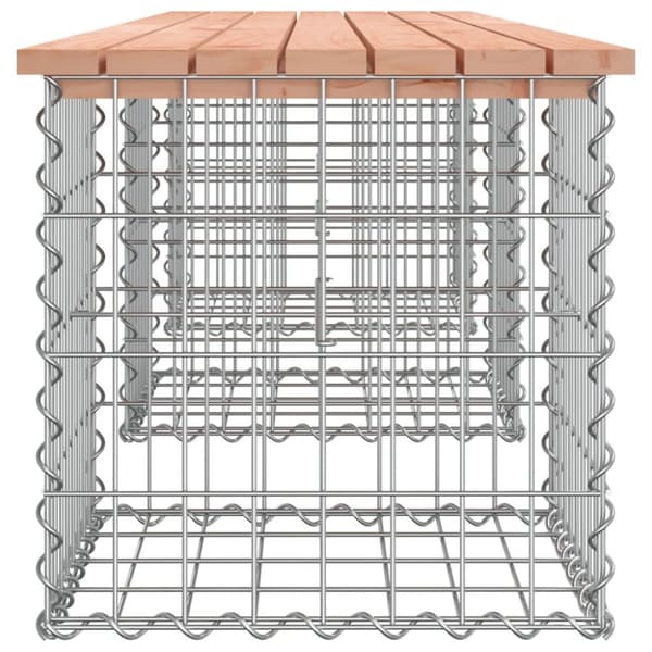 vidaXL havebænk med gabiondesign 203x44x42 cm massivt douglasgran