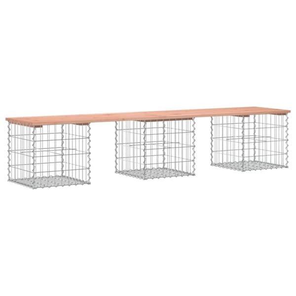 vidaXL havebænk med gabiondesign 203x44x42 cm massivt douglasgran