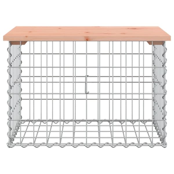 vidaXL havebænk med gabiondesign 63x44x42 cm massivt douglasgran
