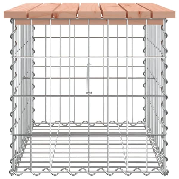 vidaXL havebænk med gabiondesign 63x44x42 cm massivt douglasgran