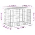 Miniatyrbillede 8 af 8: vidaXL havebænk med gabiondesign 63x44x42 cm massivt douglasgran