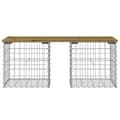 Miniatyrbilde 3 av 8: vidaXL Hagebenk gabiondesign 103x44x42 cm impregnert furu