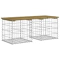 Miniatyrbilde 5 av 8: vidaXL Hagebenk gabiondesign 103x44x42 cm impregnert furu