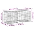 Miniatyrbilde 8 av 8: vidaXL Hagebenk gabiondesign 103x44x42 cm impregnert furu