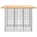 Miniatyrbilde 4 av 8: vidaXL Hagebenk gabiondesign 100x102x72 cm heltre furu