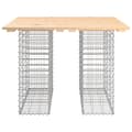 Miniatyrbilde 5 av 8: vidaXL Hagebenk gabiondesign 100x102x72 cm heltre furu