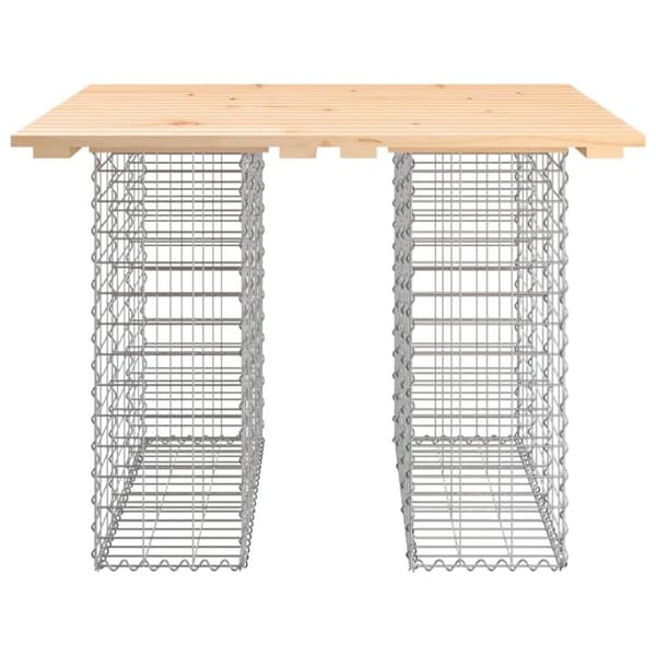 vidaXL Hagebenk gabiondesign 100x102x72 cm heltre furu