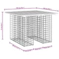 Miniatyrbilde 8 av 8: vidaXL Hagebenk gabiondesign 100x102x72 cm heltre furu