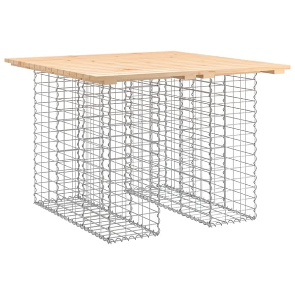 vidaXL Hagebenk gabiondesign 100x102x72 cm heltre furu