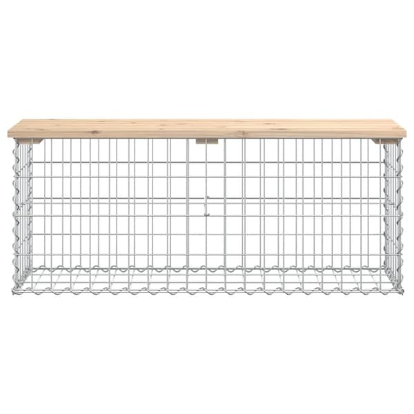 vidaXL Hagebenk gabiondesign 103x31,5x42 cm heltre furu