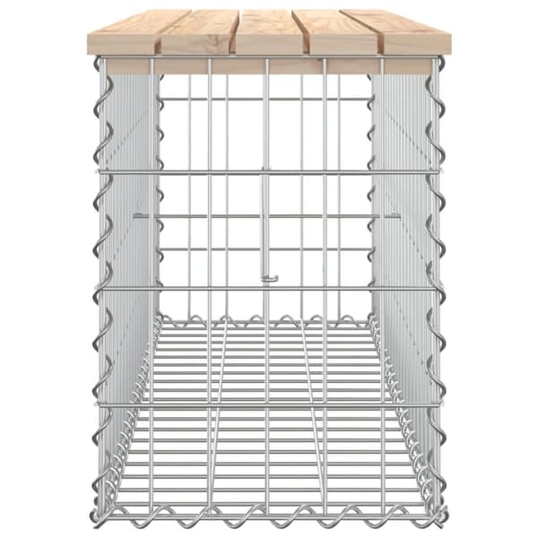 vidaXL Hagebenk gabiondesign 103x31,5x42 cm heltre furu