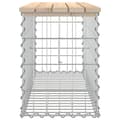 Miniatyrbillede 4 af 8: vidaXL havebænk med gabiondesign 103x31,5x42 cm massivt fyrretræ