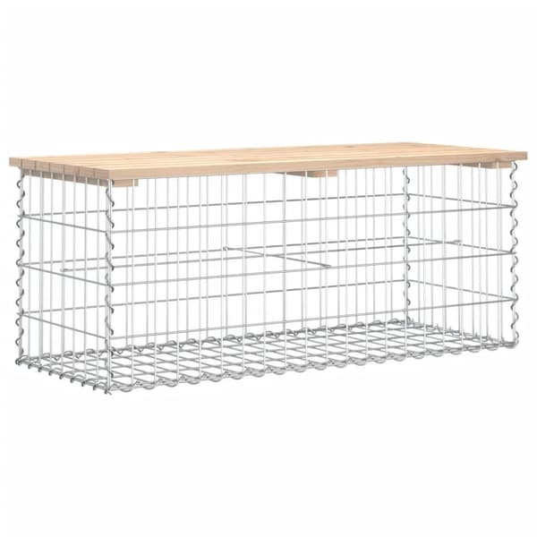 vidaXL Puutarhapenkki kivikori tyyli 103x44x42 cm täysi mänty