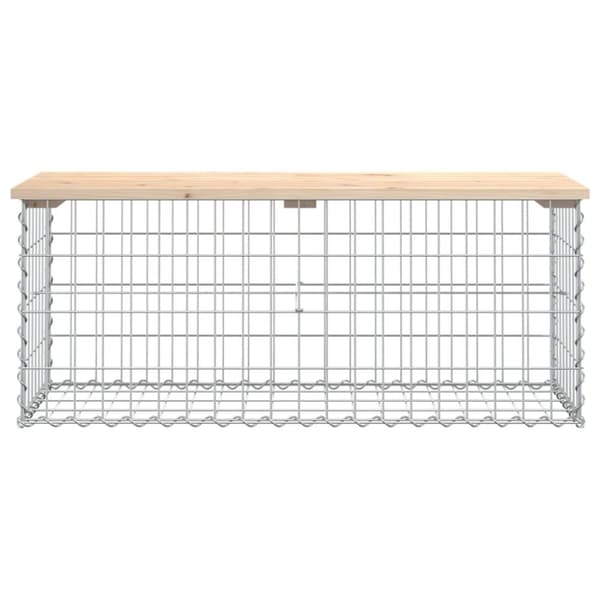 vidaXL Hagebenk gabiondesign 103x44x42 cm heltre furu