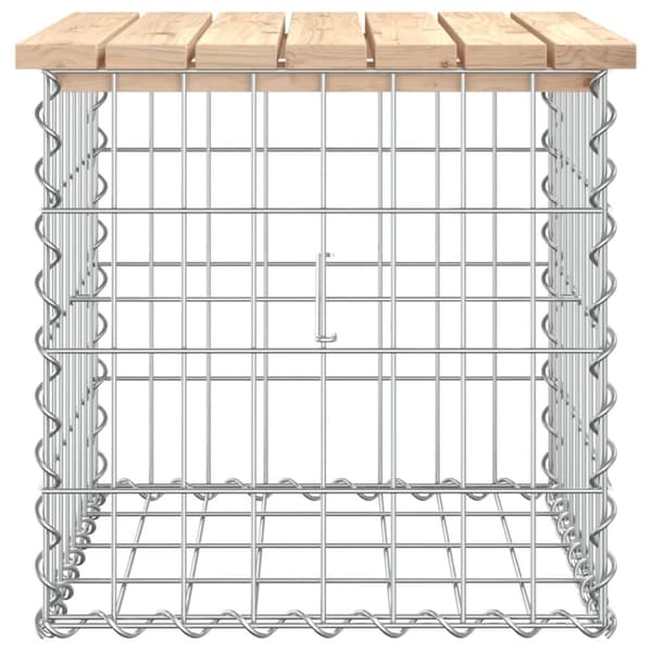 vidaXL havebænk med gabiondesign 43x44x42 cm massivt fyrretræ