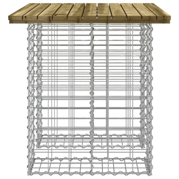 vidaXL havebænk med gabiondesign 100x70x72 cm imprægneret fyrretræ