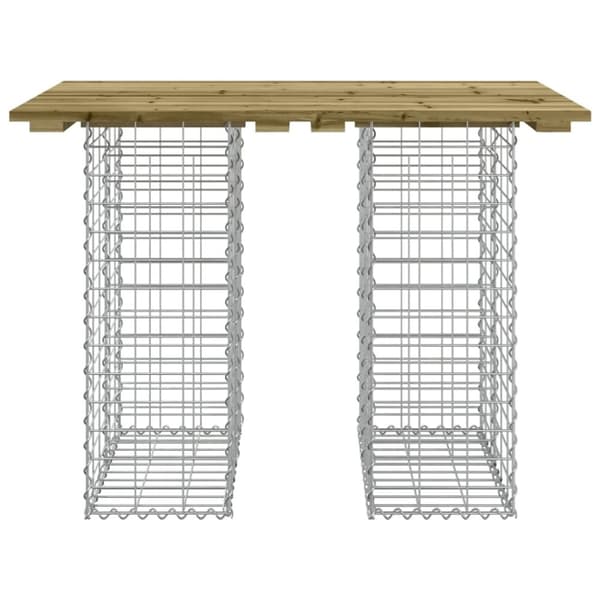 vidaXL havebænk med gabiondesign 100x70x72 cm imprægneret fyrretræ