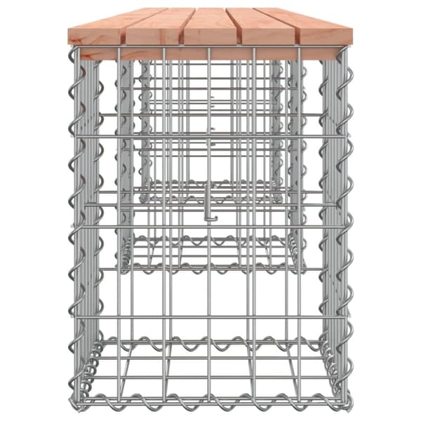 vidaXL havebænk med gabiondesign 203x31x42 cm massivt douglasgran