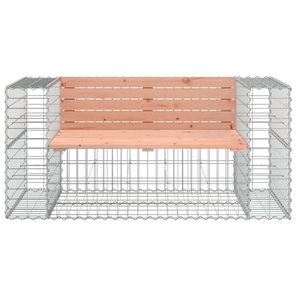 vidaXL havebænk med gabiondesign 143x71x65,5 cm massivt douglasgran
